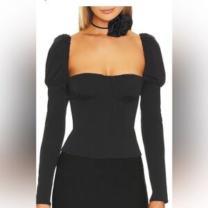 NWT We wore what black corset top size 0